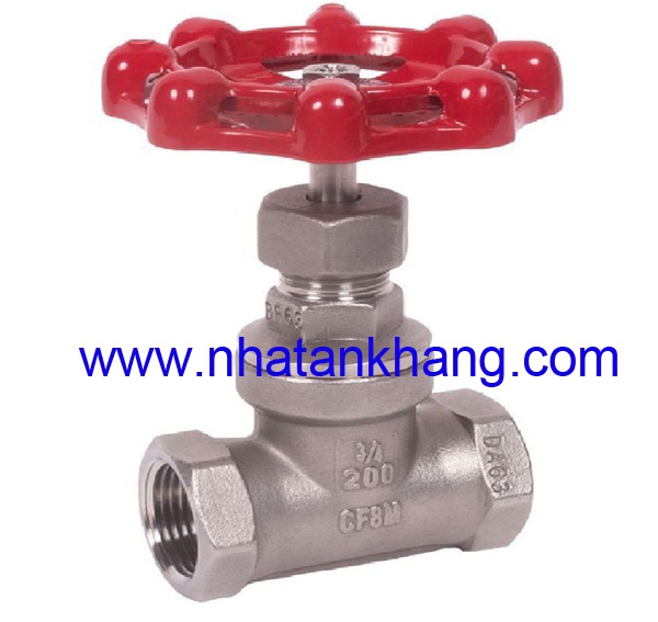 Van cầu inox nối ren, van cầu ren inox